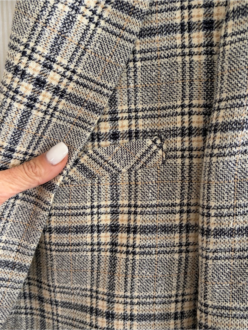 Veronica Beard Classic Plaid Blazer Jacket in Grey Size 10 - Picture 7 of 7